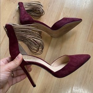 Vince camuto red wine shoes size 34